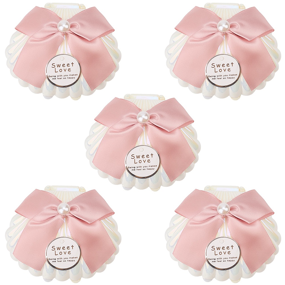 Wedding Packaging - 5 stuks schelpvormige plastic dozen met