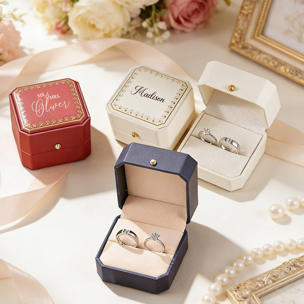 Gepersonaliseerde ringendoos v - Wedding Packaging recensie en prijs
