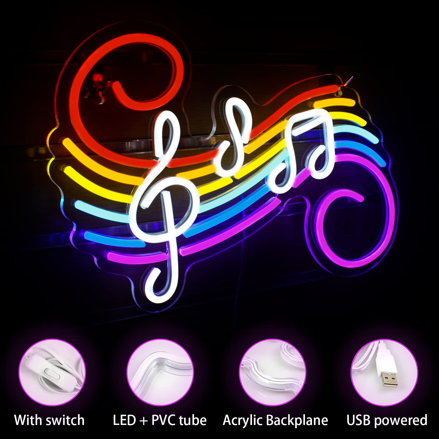 Muzieknoten Neonbord Aanpasbaa - Wedding Led recensie en prijs