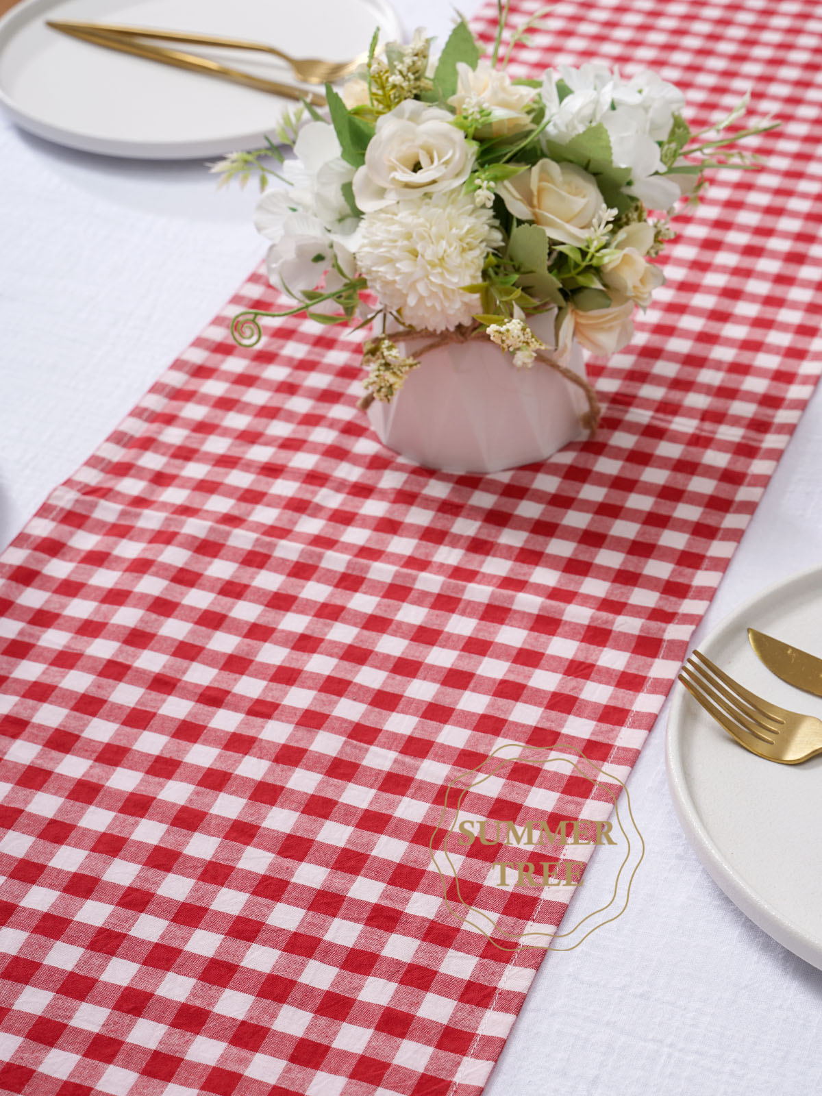 Rustieke geruite katoenen tafe - Wedding Ceremony Supply recensie en prijs