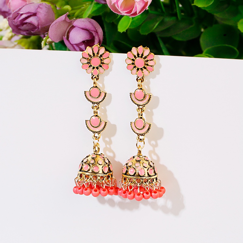 Etnische Lange Roze Bloem Jhum - Indian Wedding Supply recensie en prijs