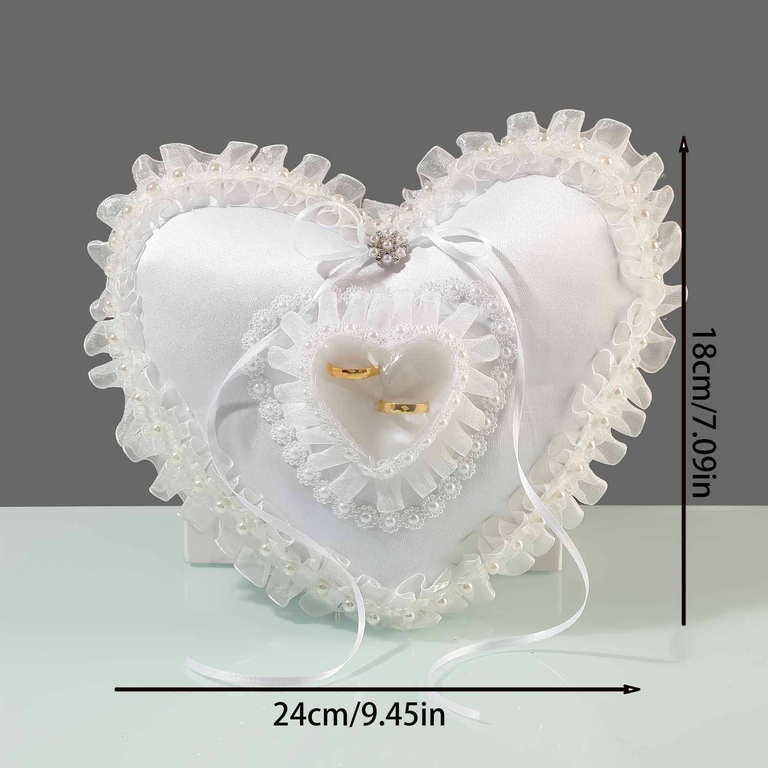 Wit hartvormig trouwringkussen - Wedding Ceremony Supply recensie en prijs