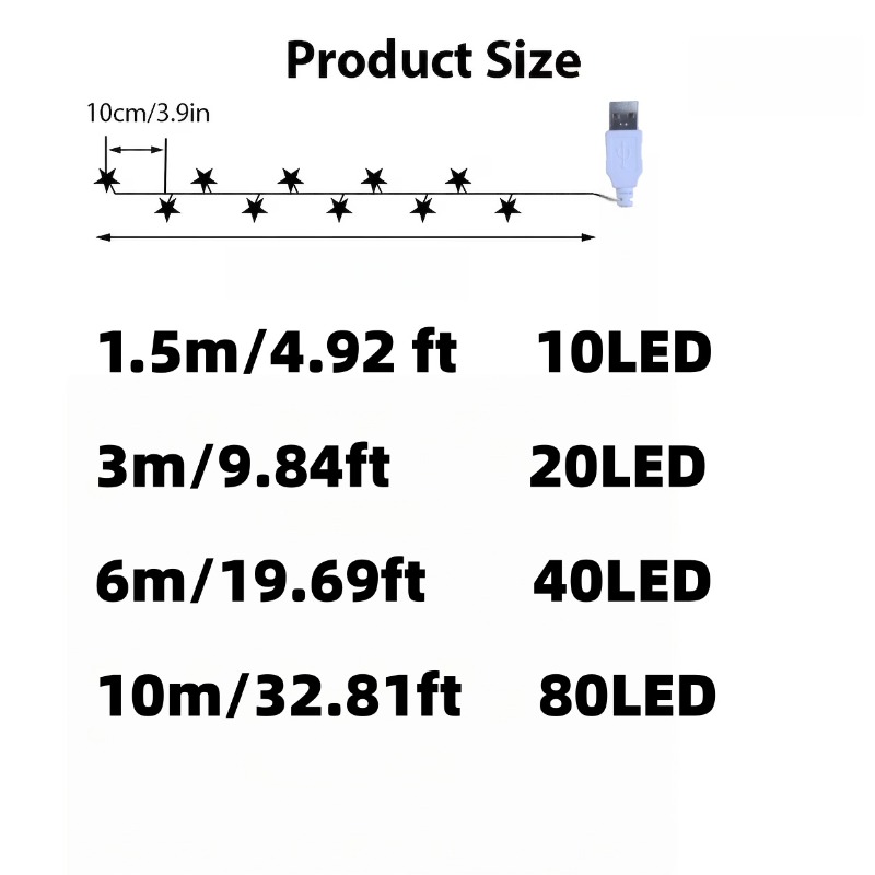 10/20/40/80 LED Star String Li - Wedding Power Supply recensie en prijs